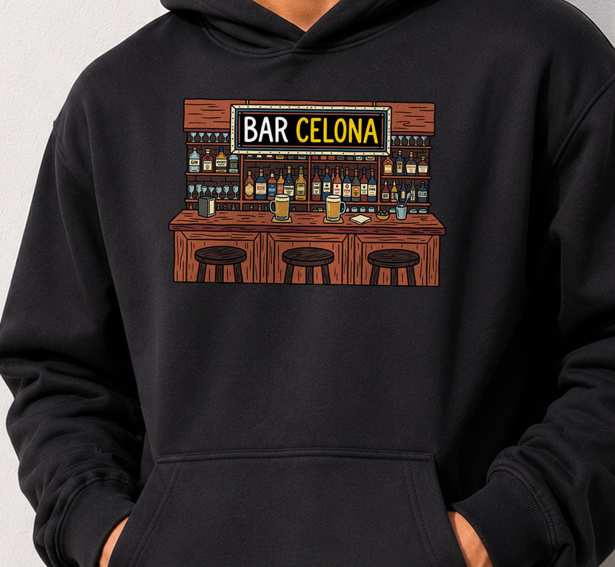 Sudadera Bar Celona (negra)