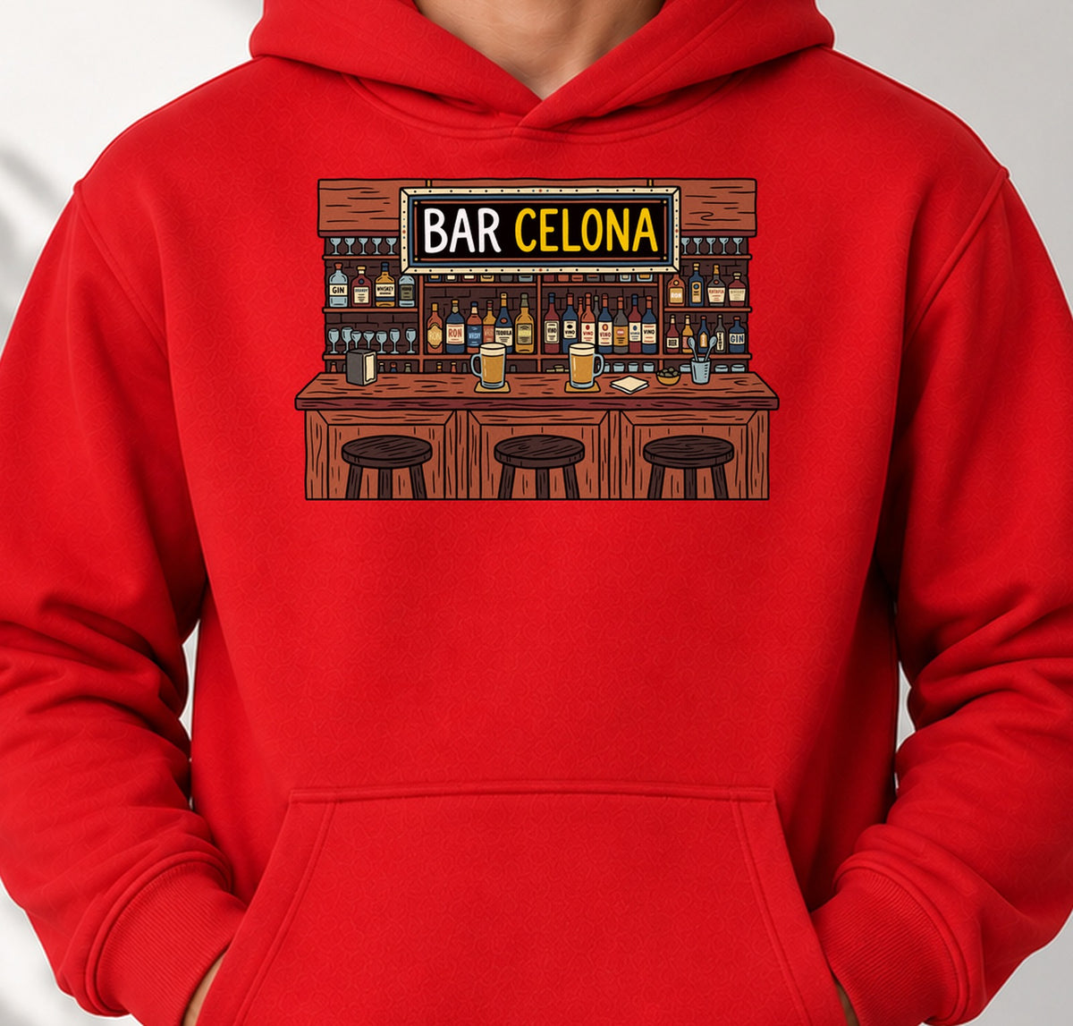 Sudadera Bar Celona (roja)