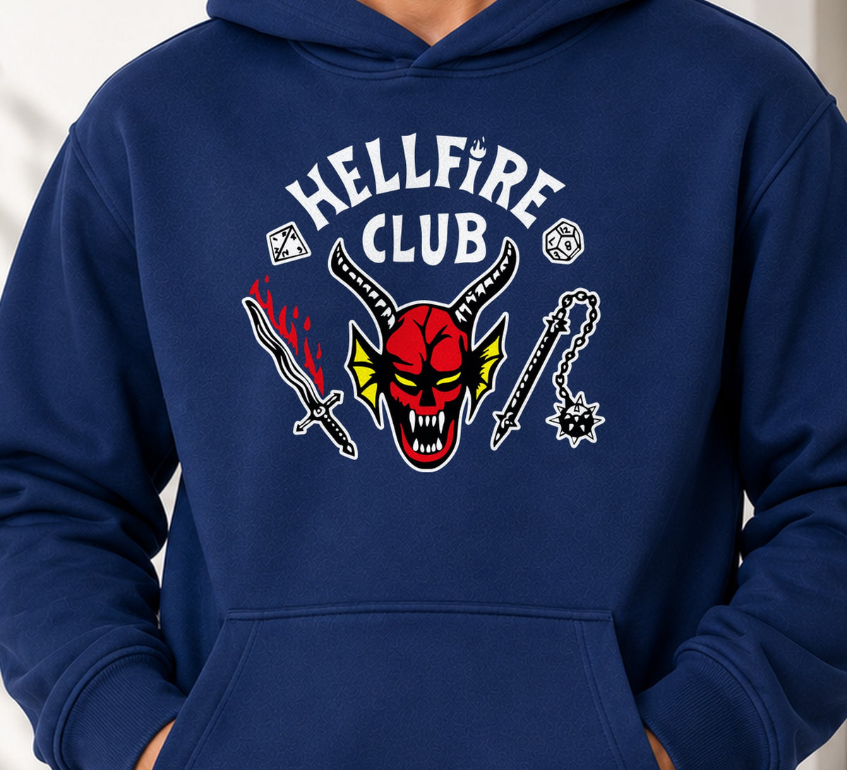 Sudadera Hellfire Club – Stranger Things (azul)