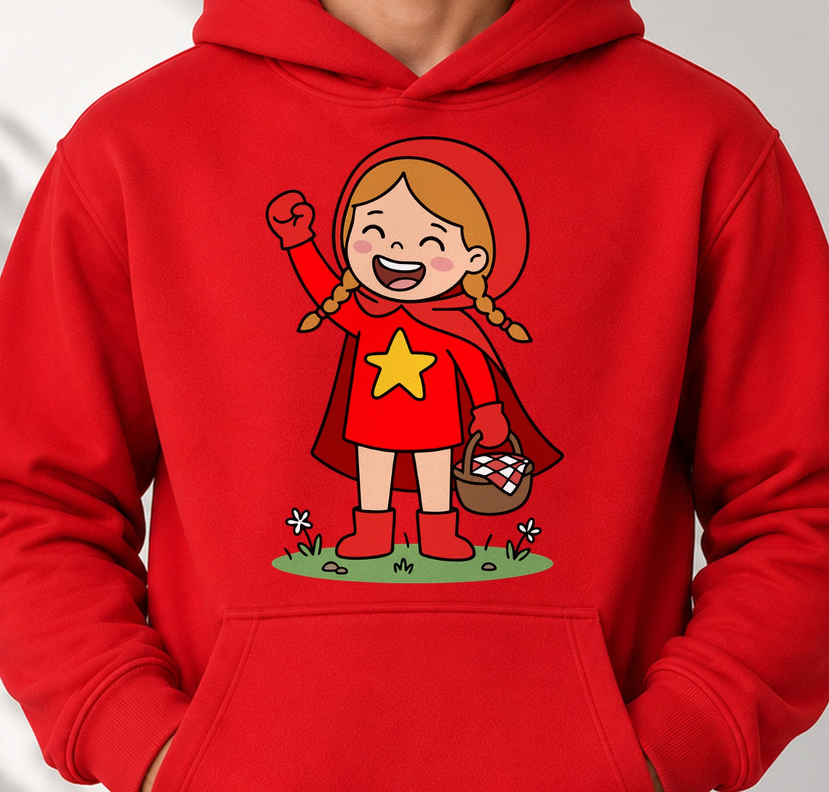 Sudadera Caperucita Muy Roja (roja)