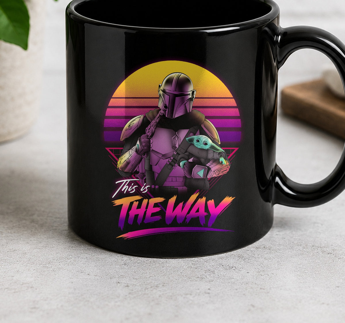 Taza Bounty Hunter in Retro (negra)
