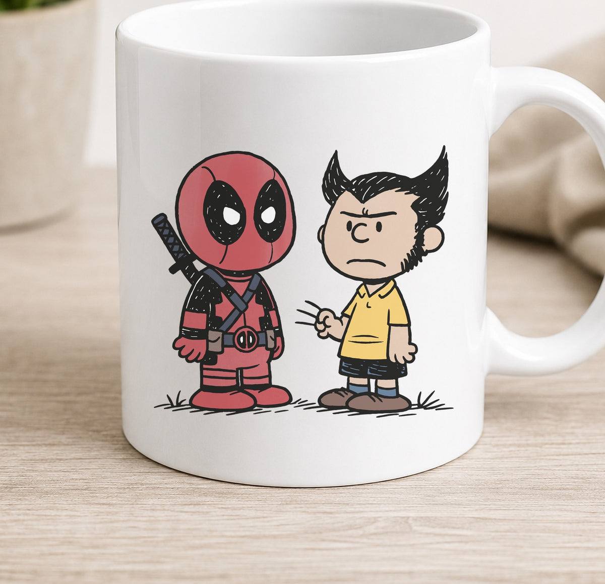 Taza DD y WV peanuts (blanca)