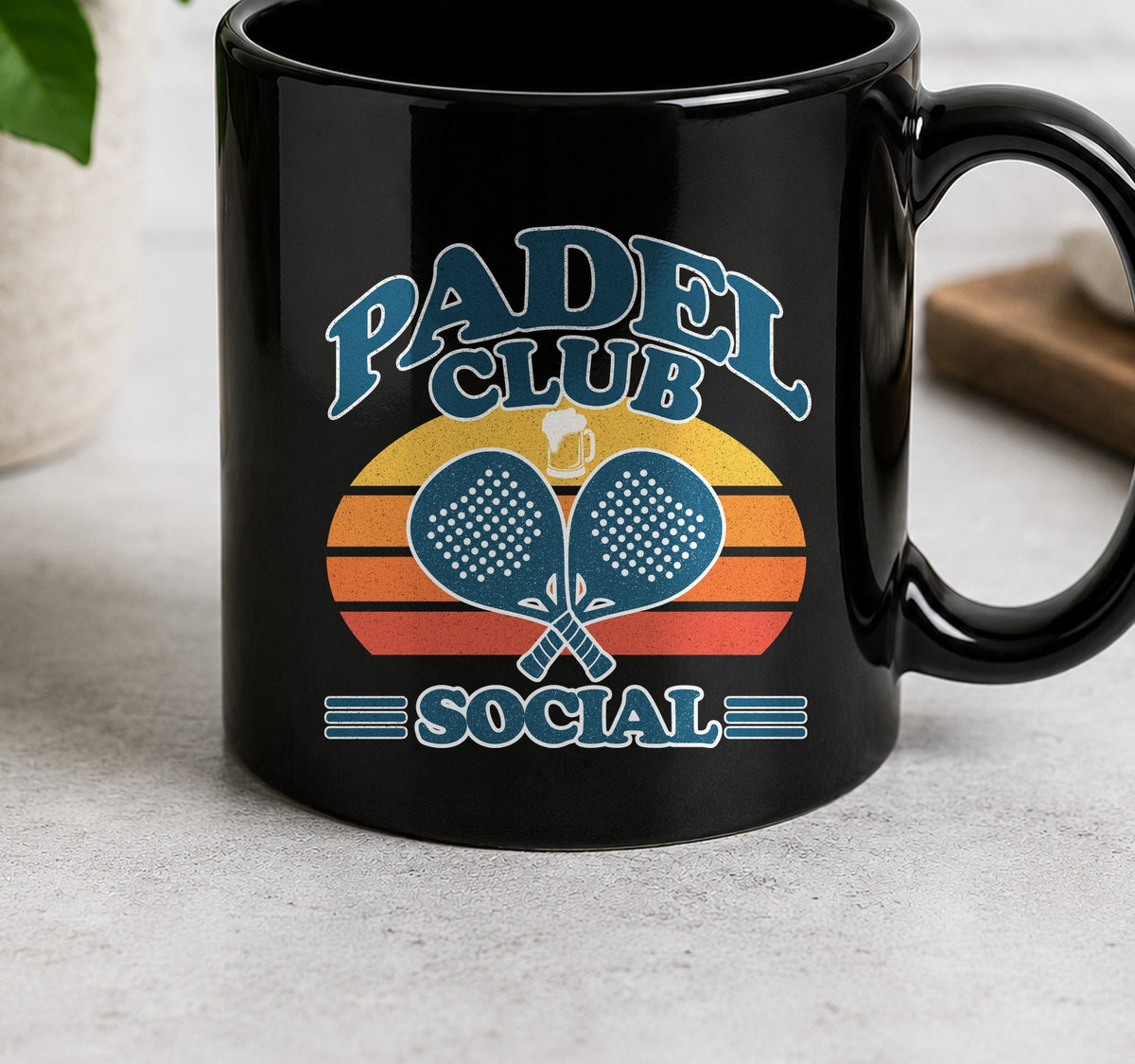 Taza Padel Club Social (negra)