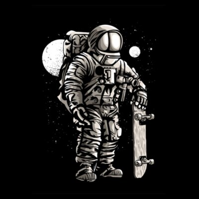 Camiseta Astronaut Skater - ECF Design