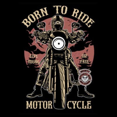 Camiseta Born To Ride - ECF Design