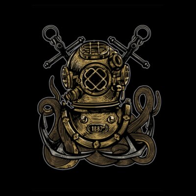 Camiseta Diver Octopus - ECF Design