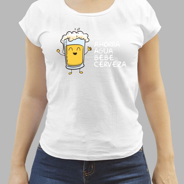 Camiseta Blanca Personalizada de Mujer Thumbnail