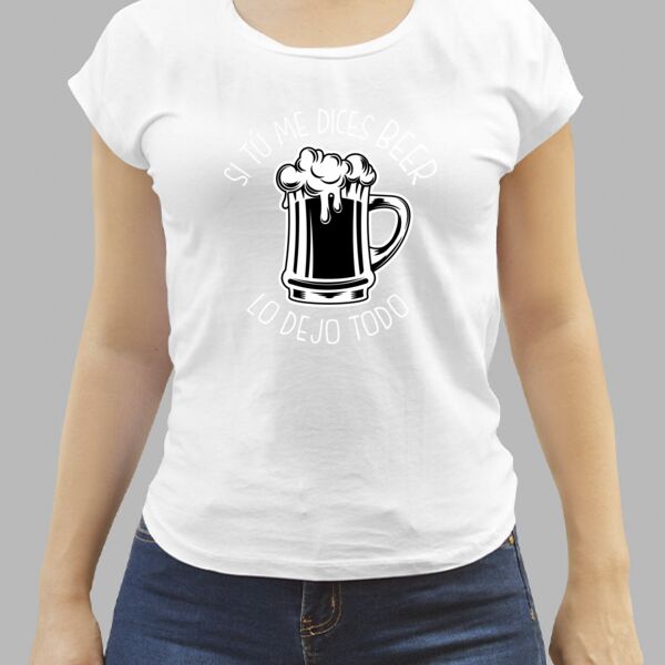 Camiseta Blanca Personalizada de Mujer Thumbnail